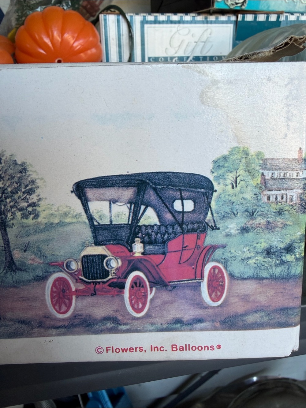 Flowers, Inc. Vintage Red Car Mug